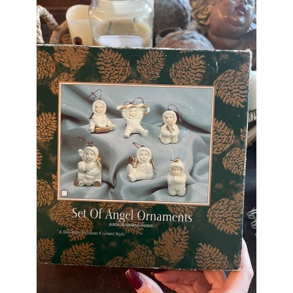 Vintage Snow Babies Set of Angel Ornaments - Picture 2 of 6